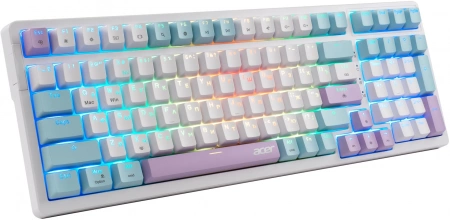 Клавиатура Acer OKW304 механическая белый USB for gamer LED (ZL.KBDCC.01V) (id 31737)