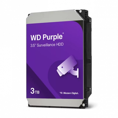 Жесткий диск Western Digital 3TB HDD 3.5" Purple, 7200 RPM, SATA 6Gb / s (SATA-III), CMR (id 53409)