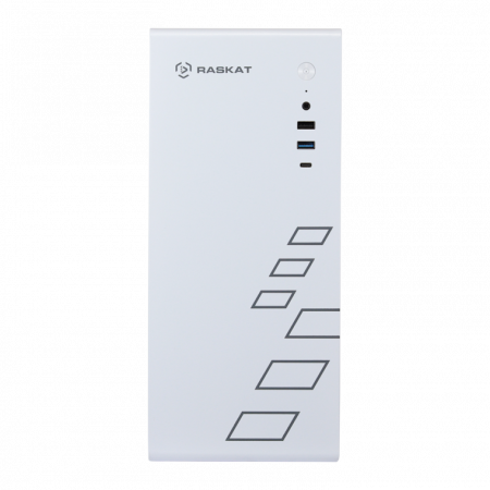 Компьютер Raskat STANDART 300 MT / Intel Core i3-12100 / 16GB / 256GB SSD / Intel Graphics (HDMI+DP) / LAN / NoOS / KB&M / 500W / White / 1Y (id 57355)