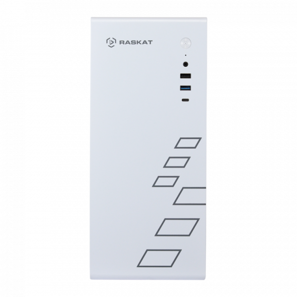 Компьютер Raskat STANDART 300 MT / Intel Core i3-12100 / 16GB / 256GB SSD / Intel Graphics (HDMI+DP) / LAN / NoOS / KB&M / 500W / White / 1Y (id 57355)