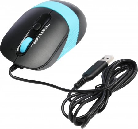 Мышь A4Tech Fstyler FM10 черный/синий оптическая 1600dpi USB 4but (FM10 BLUE) (id 39448)