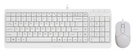 Клавиатура + мышь A4Tech Fstyler F1512 клав:белый мышь:белый USB (F1512 WHITE) (id 39179)
