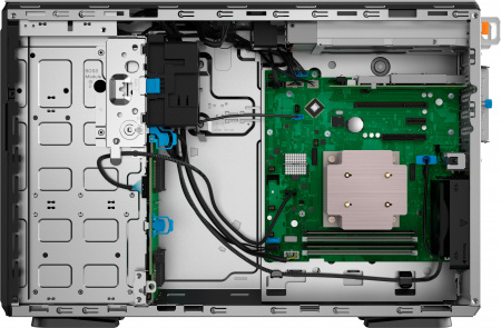 Сервер на базе Dell PowerEdge T360/ PowerEdge T360 Xeon 6 Performance 6325P (3.5GHz, 4C, 12M), 32Gb(2x16Gb) UDIMM, (1)*2Tb SATA 7.2k (up to 8x3.5"), PERC H355, Integrated DP 1Gb LOM, iDRAC Ent 16G, PSU (2)*700W, Bezel (id 61386)