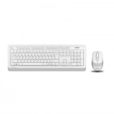 Клавиатура + мышь A4Tech Fstyler FG1010 клав:белый/серый мышь:белый/серый USB беспроводная Multimedia (FG1010 WHITE) (id 39184)