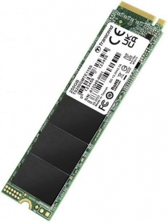 Твердотельный диск 250GB Transcend MTE115S, 3D TLC NAND, M.2 2280,PCIe Gen3x4, DRAM-less (id 60029)