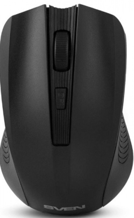 SVEN Беспроводная мышь RX-400W чёрная (3+1кл. 600/1000/1400DPI, блист) (id 58386)