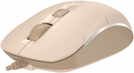 Мышь A4Tech Fstyler FM26 бежевый/коричневый оптическая 1600dpi USB для ноутбука 4but (FM26 USB (CAFE LATTE)) (id 39984)