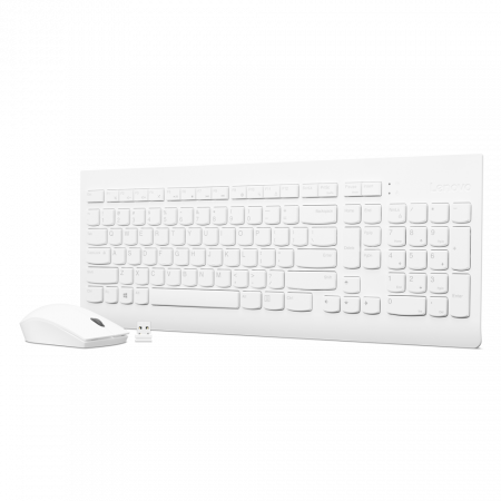 Клавиатура + мышь Lenovo 510 клав:белый мышь:белый USB беспроводная BT (GX31F38001) (id 39206)