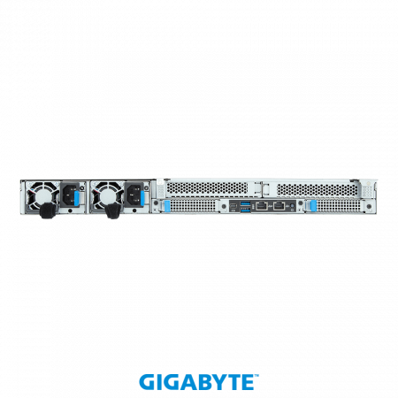Серверная платформа Gigabyte 1U R163-S30-AAB1 1*LGA4677 up to 350W / 16*DDR5 RDIMM / 4*3.5 SAS/SATA/NVME / 2*FHHL Gen5 x16 / M.2 2280-110 NVME / 2*OCP 3.0 Gen5 x16 / IPMI 2.0 / 1GbE BASE-T / mDP / 1+1*800W (id 57438)