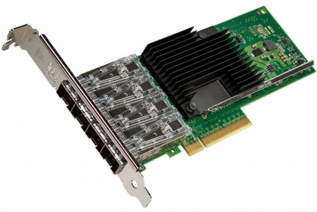 Сетевой адаптер Intel Ethernet Converged Network Adapter X710-DA4, 10Gb Quad Ports SFP+, transivers no included, LP and FH brackets included, bulk, 1 year (id 28154)