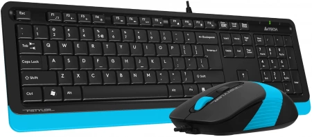 Клавиатура + мышь A4Tech Fstyler F1010 клав:черный/синий мышь:черный/синий USB Multimedia (F1010 BLUE) (id 39176)