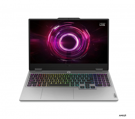 Ноутбук Lenovo LOQ 15AHP10/AMD Ryzen 7 250/16Gb/ 512GB/ 15.6"(1920x1080) IPS 300nits  AG 100%SRGB,144Hz/ 8Gb NVIDIA GeForce RTX5060/ LAN/ WiFi/ BT/ TPM/ FHDCam/ BKLTKB/ 60Wh/ Win11Home/ LunaGrey/1Y(83JG007PUS) (id 55490)