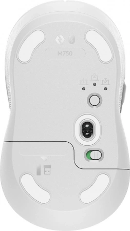 Мышь Logitech M750 белый оптическая (4000dpi) беспроводная BT/Radio USB (5but) (id 30076)
