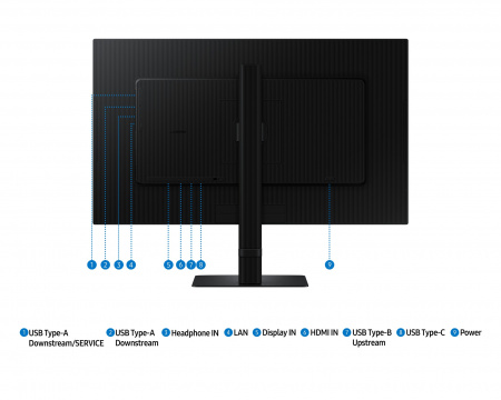 Монитор Samsung 27" ViewFinity S8 S27D804UAI IPS LED 16:9 3840x2160x60Hz 5ms 350cd 1000:1 178/178 1,07 млрд DP/ HDMI/ USB-C (90 Вт)/ USB3.0x3/Tilt/ Swiv/ HAS/ Pivot/ VESA/ Black (id 27675)
