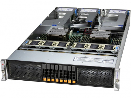 Серверная платформа Supermicro 2U AS-2126HS-TN 2*LGA6096 up to 500W / 24*DDR5 RDIMM / 16*2.5 SATA/NVME / 6*FHFL Gen5 x16 / 2*M.2 2280-110 NVME / IPMI 2.0 / OCP 3.0 Gen5 x16 / 2*USB 3.0 / VGA / 2*1600W (id 55634)