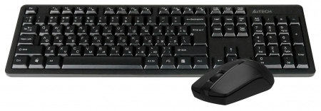 Клавиатура + мышь A4Tech 3330N клав:черный мышь:черный USB беспроводная Multimedia (id 39170)