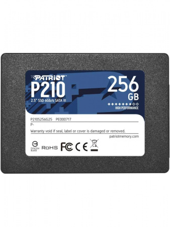Твердотельный диск 256GB Patriot P210, 2.5", SATA III, [R/W - 500/400 MB/s] (id 61061)