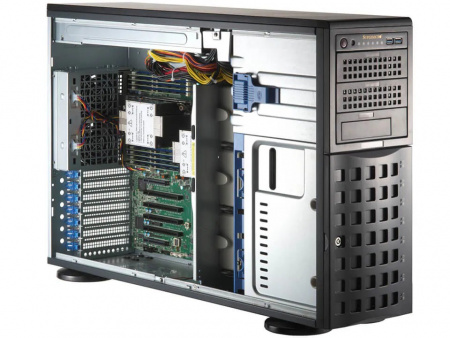 Серверная платформа SYS-741P-TRT Tower 2x LGA-4677 / 16x DDR5 RDIMM / 8x3.5 SATA/SAS/NVME / 4x PCIe 5.0 x16 FHFL / 2x PCIe 5.0 x8 FHFL / 2x PCIe 4.0 x2 NVMe M.2 / 2-Port 10GbE RJ45 / TPM / 2x1200W (id 56406)