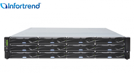 Платформа СХД Infortrend EonStor JB3012R100-8U32 Expansion Enclosure JB3012 (2U, Dual Redundant Controller, 12x3.5 trays, 4x SAS ports 12Gbps, 2xFAN module, 2x460W, 2x cables 50cm SFF8644 to SFF8644, Rackmount kit) (id 34349)