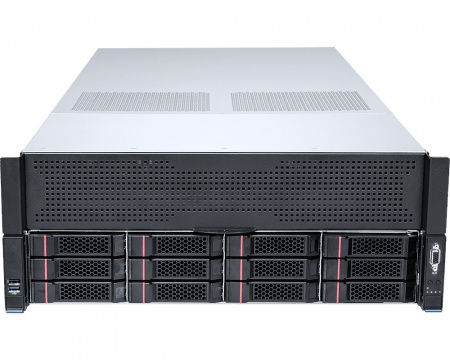 Серверная платформа MSI 4U G4201-HE 2*LGA4677 up to 350W / 32*DDR5 RDIMM / 10*3.5 SAS/SATA + 2*3.5 NVME / 9*FHFL Gen5 x16 + FHFL Gen4 x8 / 2*M.2 2280-110 NVME / IPMI 2.0 / 1GbE BASE-T / RJ-45 Console / VGA / 3+1*2700W / Rails (id 60910)