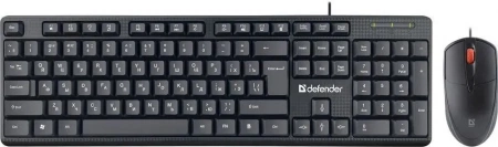 Проводной комплект (клав+мышь) Defender 45511 Line C-511 RU,черный,1.8м (id 48638)