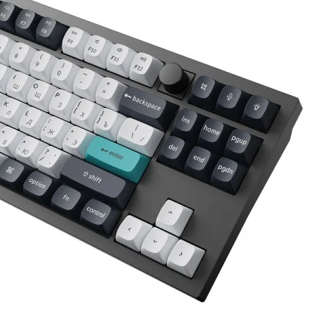 Классическая TKL (80%) механическая клавиатура Keychron Q3 Max - 3 типа подключения, 87 клавиш, цвет Carbon Black, переключатели Gateron Jupiter Banana (id 56790)