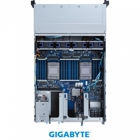 GigaByte R282-2O0 / 2U / 2*LGA4189 up to 270W / 32*RAM / 26*2.5" SATA/SAS / 2*1Gb / 1*OCP 3.0 /  6*FHHL PCIe Gen4 x16 and x8 slots + 2*LP PCIe Gen4 x8 slots / 2*1600W / Rails / 1Y (id 28178)