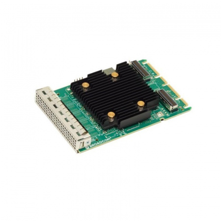 HBA-адаптер Broadcom SAS 9502-16i SGL () OCP 3.0, PCIe v4 x8, Tri-Mode SAS/SATA/NVMe 12G HBA, 16port(2*int SFF8654), 3816 IOC, SGL {5} (007493) (id 32572)