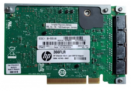 Сетевой адаптер HPE Ethernet 1Gb 4-port FLR-T I350-T4V2 Adapter, PCIe 2.0 FlexibleLOM (669280-001) (id 24447)
