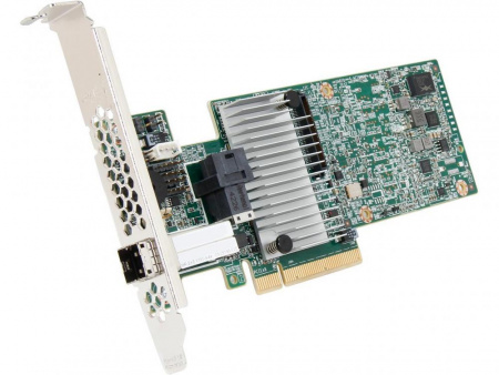 RAID-контроллер Broadcom LSI MegaRAID SAS 9380-4I4E SGL (LSI00439 / 05-25190-02) PCIe 3.0 x8 LP, SAS/SATA 12G, RAID 0,1,5,6,10,50,60, 8port(1*int SFF8643 + 1*ext SFF8644), Cache 1GB, 3108ROC, RTL {5} (id 48097)
