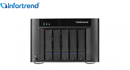 Платформа СХД Infortrend EonStor GSe Pro 200 5bay, High IOPS Solution, desktop cloud-integrated unified storage, including: Intel D1517, 2x4GB, 2x 10GbE SFP+, 2x 1GbE, 2x USB 3.1 Gen2, 2x USB 3.0, 2x host board slot(s), 1xPSU and 5x drive trays (id 34348)