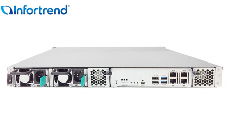 Сетевой накопитель Infortrend GSe Pro 1004RP-C 1U/4bay, supports NAS, SAN, object protocol and cloud gateway, Single controller subsystem including 4x1G iSCSI ports, 2xUSB 3.0, 2x USB 2.0, 1x4GB, 2x(PSU+FAN Module), 4x drive trays (only supports SATA driv