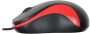Мышь Оклик 115S черный/красный оптическая 1200dpi USB для ноутбука 3but (711637) (id 56264)
