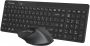 Клавиатура + мышь A4Tech Fstyler FG2400 Air2 клав:черный мышь:черный USB беспроводная slim (FG2400 AIR2 BLACK) (id 39191)