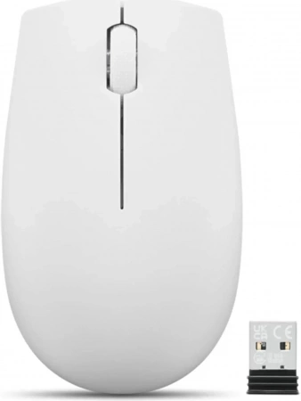 Мышь Lenovo 300 Wireless Compact светло-серый оптическая 1000dpi беспров. (GY51L15677) (id 39209)