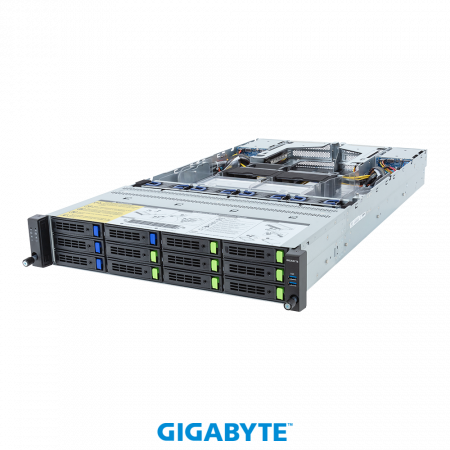 Gigabyte R283-Z97-AAF1 2U 2*LGA 6096 up to 240W / 24*DDR5 RDIMM / 8*3.5 UniBay + 4*3.5 SAS/SATA + 4*2.5 SAS/SATA + 3*m.2 2280/22110 / 2*FHFL Gen5 x16 + 2*FHHL Gen5 x16 / 3*m.2 2280-110 NVME / IPMI 2.0 / 2*OCP 3.0 Gen5 x16 / 2*1Gb Base-T / 4*USB (id 40793)