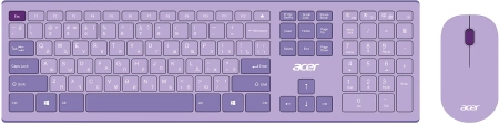 Клавиатура + мышь Acer OCC205 клав:фиолетовый мышь:фиолетовый USB беспроводная slim (ZL.ACCEE.00D) (id 32297)