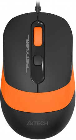 Мышь A4Tech Fstyler FM10S черный/оранжевый оптическая 1600dpi silent USB 3but (FM10S USB ORANGE) (id 39443)