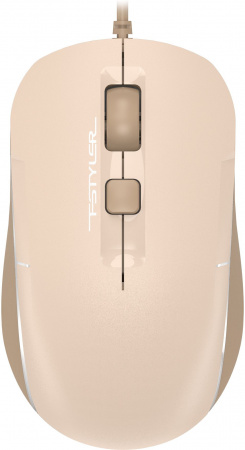 Мышь A4Tech Fstyler FM26 бежевый/коричневый оптическая 1600dpi USB для ноутбука 4but (FM26 USB (CAFE LATTE)) (id 39984)