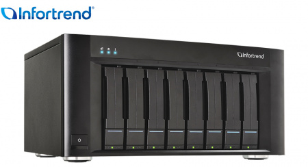 Сетевой накопитель Infortrend GSe Pro 108-C 8bay, supports NAS, SAN, object protocol and Cloud gateway, including Intel Atom 2.4GHz 4C CPU, 1x4GB non-ECC, 4x1GbE(RJ45), 2x USB 2.0, 2x USB 3.0, 1x Host Board slot, 1xPSU and 8 drive trays (id 36427)