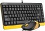 Клавиатура + мышь A4Tech Fstyler F1110 клав:черный/желтый мышь:черный/желтый USB Multimedia (F1110 BUMBLEBEE) (id 39177)