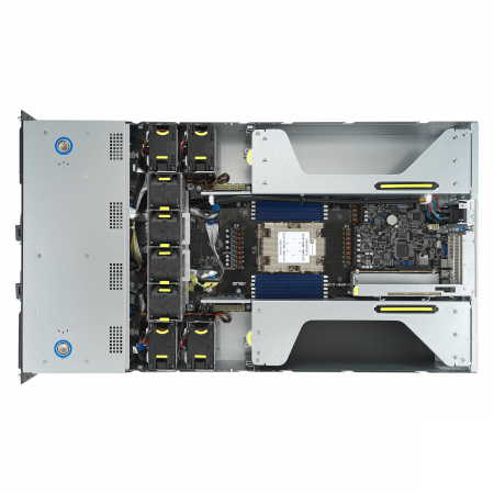 Серверная платформа ASUS 2U ESC4000A-E12-SKU1 LGA6096 up to 400W / 12*DDR5 RDIMM / 2*2.5 SAS/SATA/NVMe + 2*3.5 SAS/SATA/NVMe + 2*3.5" SAS/SATA / 2*GbE BASE-T / 2*USB 3.2 / VGA / 2*2600W (id 41257)