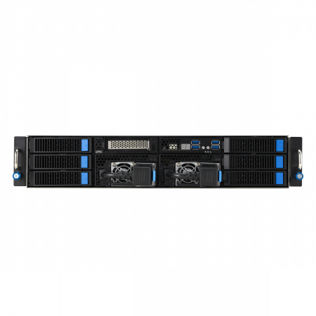 Серверная платформа ASUS 2U ESC4000A-E12-SKU1 LGA6096 up to 400W / 12*DDR5 RDIMM / 2*2.5 SAS/SATA/NVMe + 2*3.5 SAS/SATA/NVMe + 2*3.5" SAS/SATA / 2*GbE BASE-T / 2*USB 3.2 / VGA / 2*2600W (id 41257)