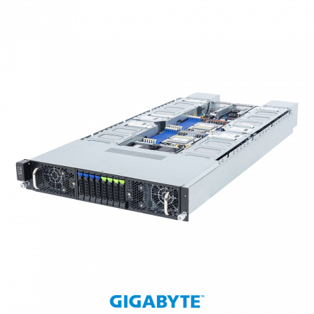 Gigabyte G294-Z42-AAP2 / 2U / 2*LGA6096 (SP5) up to 300W / 24*RAM / 4*2.5" SAS/SATA + 4*2.5" SAS/SATA/NVME Gen5 / 2*10Gb / 8*FHFL PCIe x16 slots with Gen5 x16 lanes for GPUs (up to 4*NVIDIA H200 NVL PCIe GPUs) + 2*LP PCIe x16 slots with Gen5 x1 (id 58153)