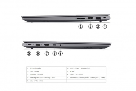 Ноутбук Lenovo Thinkbook 16 G6 ABP/ Ryzen 5 7430U/ 8Gb/ 512Gb/ 16" (1920x1200)IPS AG 300n 45% NTSC 60Hz/ AMD Radeon/ WiFi/ BT/LAN/ FPR/ TPM/ HDCam/ BacklitKB/ 45Wh/ Grey/ NoOS/ 1Y(21KKA0HFIN) (id 54995)