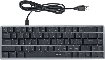 Клавиатура Acer OKW302 механическая серебристый USB for gamer LED (ZL.KBDCC.01C) (id 27210)