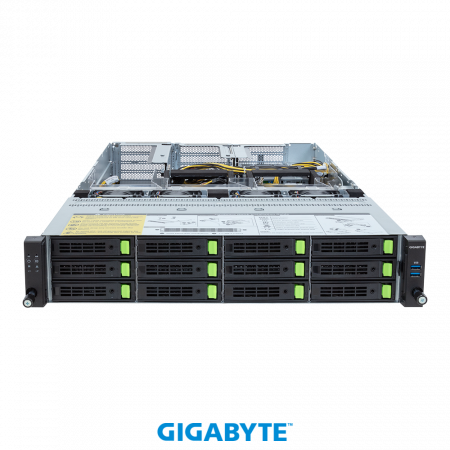 Шасси серверное Gigabyte Server Platform R283-SF0 / 2U / 2xIntel (Gen4/5) / 2xHS / 32xDIMM / 12xLFF NVMe/SAS/SATA / 4xGPUs DS / 1xOCP 3.0 / 1xFHHL / 2x2700W / Rails / 1Y (id 40435)