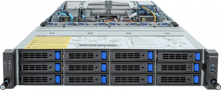 Gigabyte R283-Z91-AAV2 / 2U / 2*LGA6096 (SP5) up to 400W / 24*RAM / 12*3.5" SAS/SATA + 2*SAS/SATA rear + 3*m.2 2280/22110 Gen3 / 2*1Gb / 2*OCP 3.0 / 6*FHHL PCIe Gen5 x16 slots / 2*1600W / Rails / 1Y (id 34407)