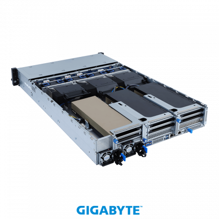 GigaByte R282-G30 2U, 2x LGA4189, 32x DIMM DDR4, 12x 3.5" SAS/SATA (4x NVME Gen4), 2x 1Gb/s (Intel" I350-AM2), 5x PCIE Gen 4 x16 (support 3x double slot GPU), 1x OCP 3.0 x16, 1x OCP 2.0 x8, AST2600, 2x 2400W (id 32639)