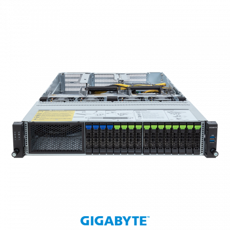 Gigabyte 2U R283-SF1-AAL1 2*Socket 4677 up to 350W / 32*RDIMM DDR5 / 12*2.5" SAS/SATA/NVMe + 4*SAS/SATA / 4*PCIEx16 (Gen5x16) FHFL, 1xPCIEx16 (Gen5x16) FHHL / onboard RAID SATA 0/1/5/10 / VROC support / OCP 3.0 (Gen5x16) / IPMI 2.0 / 2*USB 3.2  (id 39924)